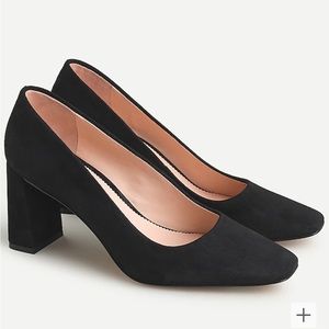 J. Crew Block-Heel Kid Suede Classic Pump SZ 7 / 37.5